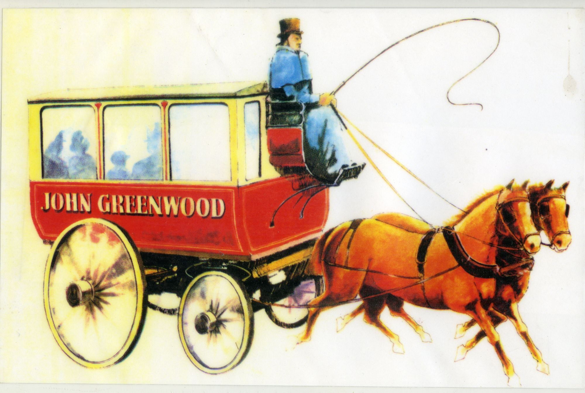 Drawing of John Greenwood's 1824 horse omnibus